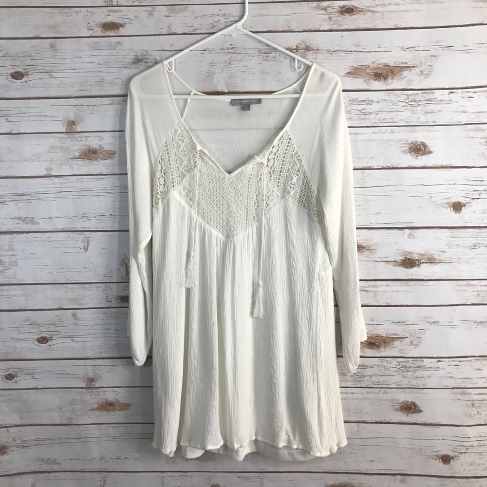 Boho Style Top, Cream, Size Medium - Picture 1 of 6